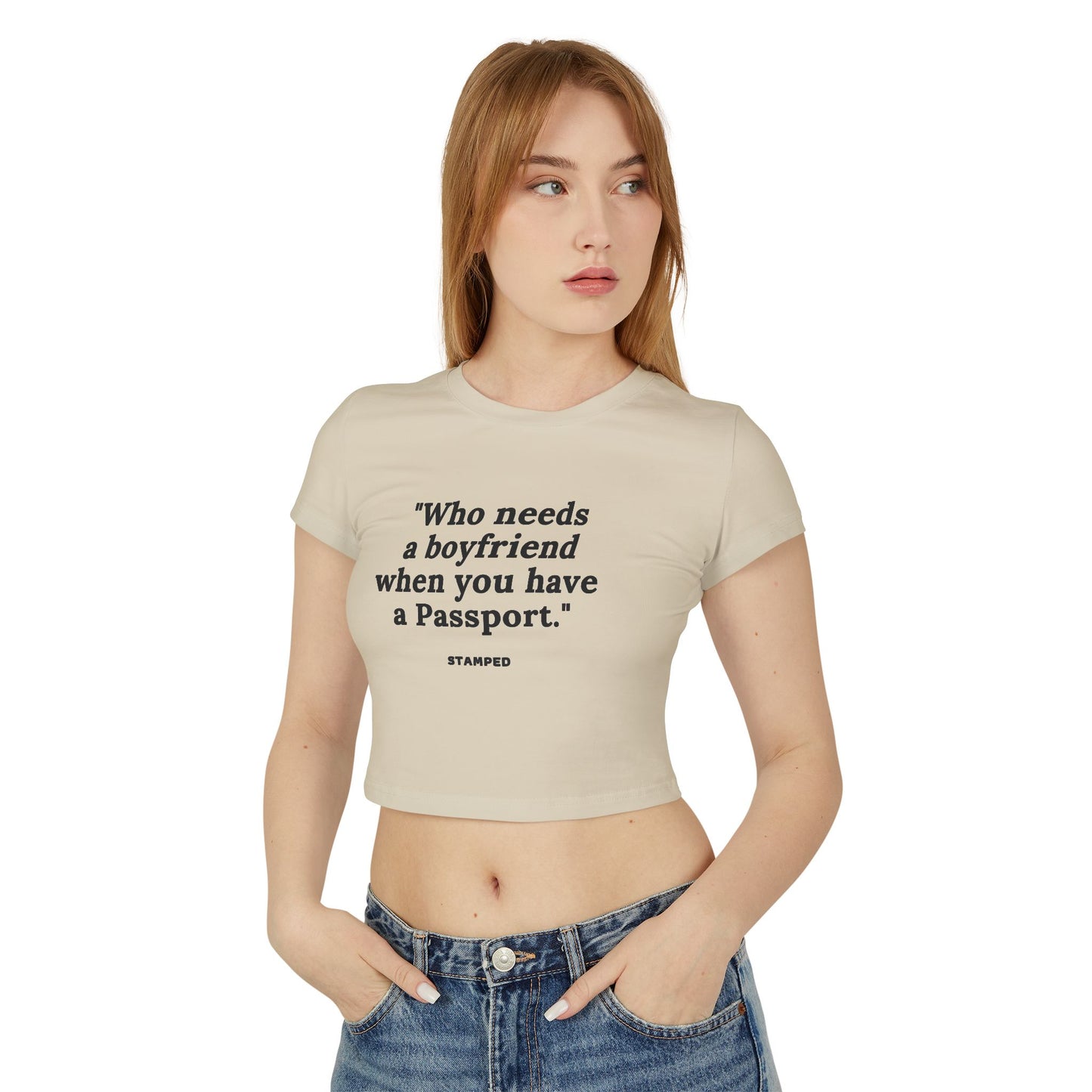 PASSPORT STAMPED CROP TOP