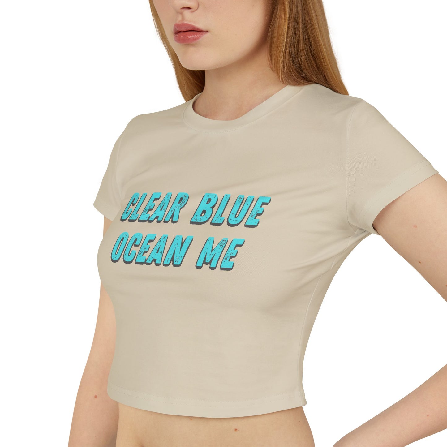 CLEAR BLUE OCEAN ME CROP TOP