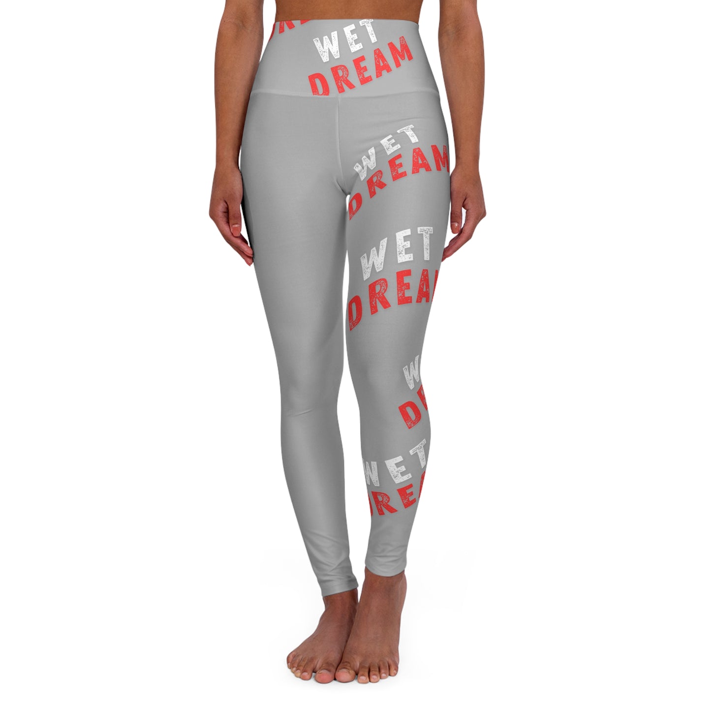 HIGH WAIST WET DREAM LEGGINGS (GRY/WHT/RED)