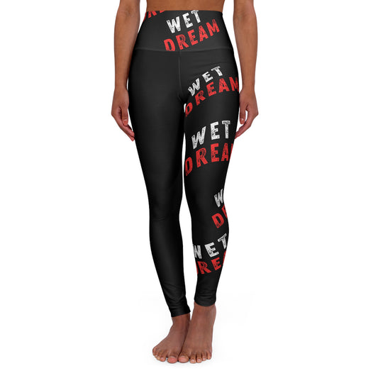 HIGH WAIST WET DREAM LEGGINGS (BLK/WHT/RED)