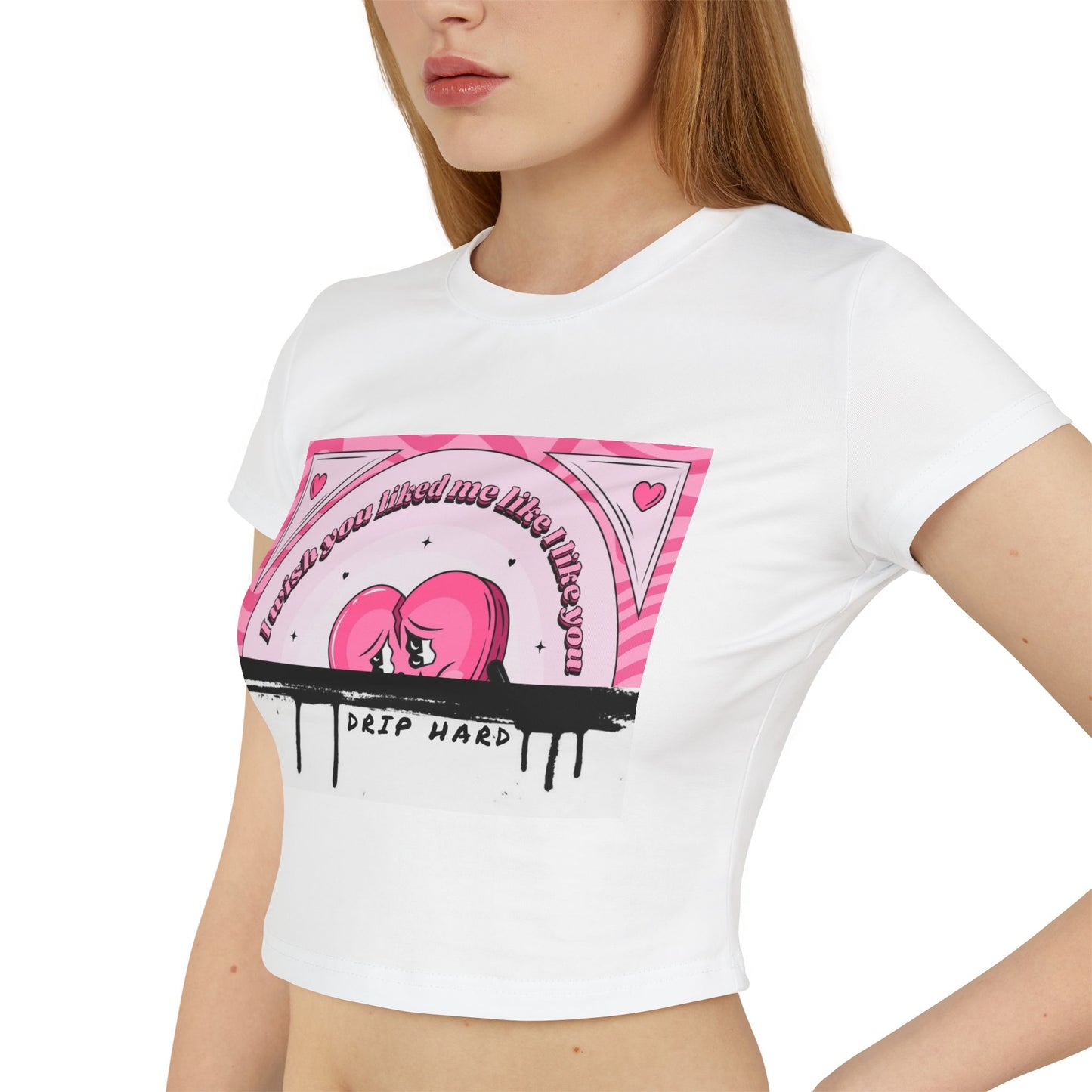 DRIP HARD LIKE ME FITTED CROP TOP