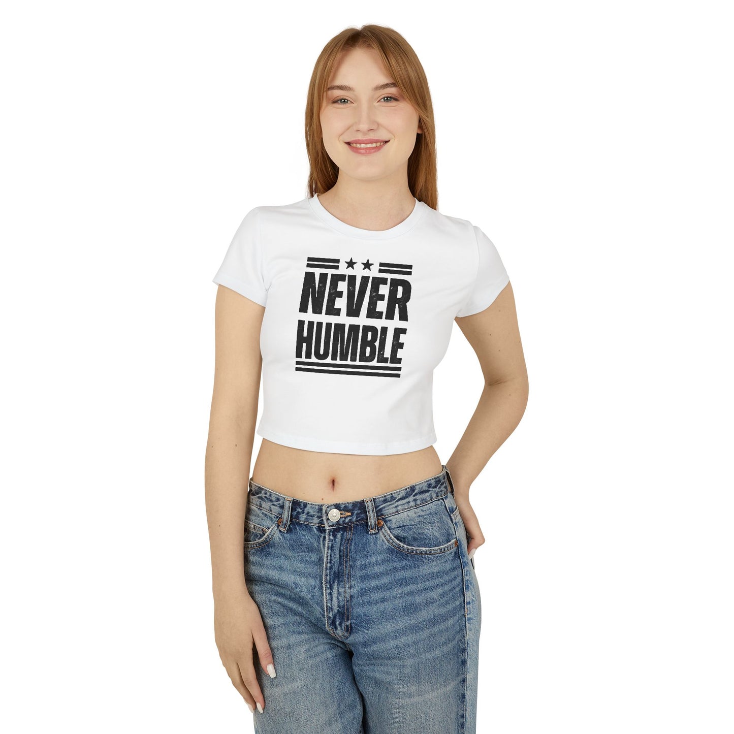 NEVER HUMBLE CROP TOP