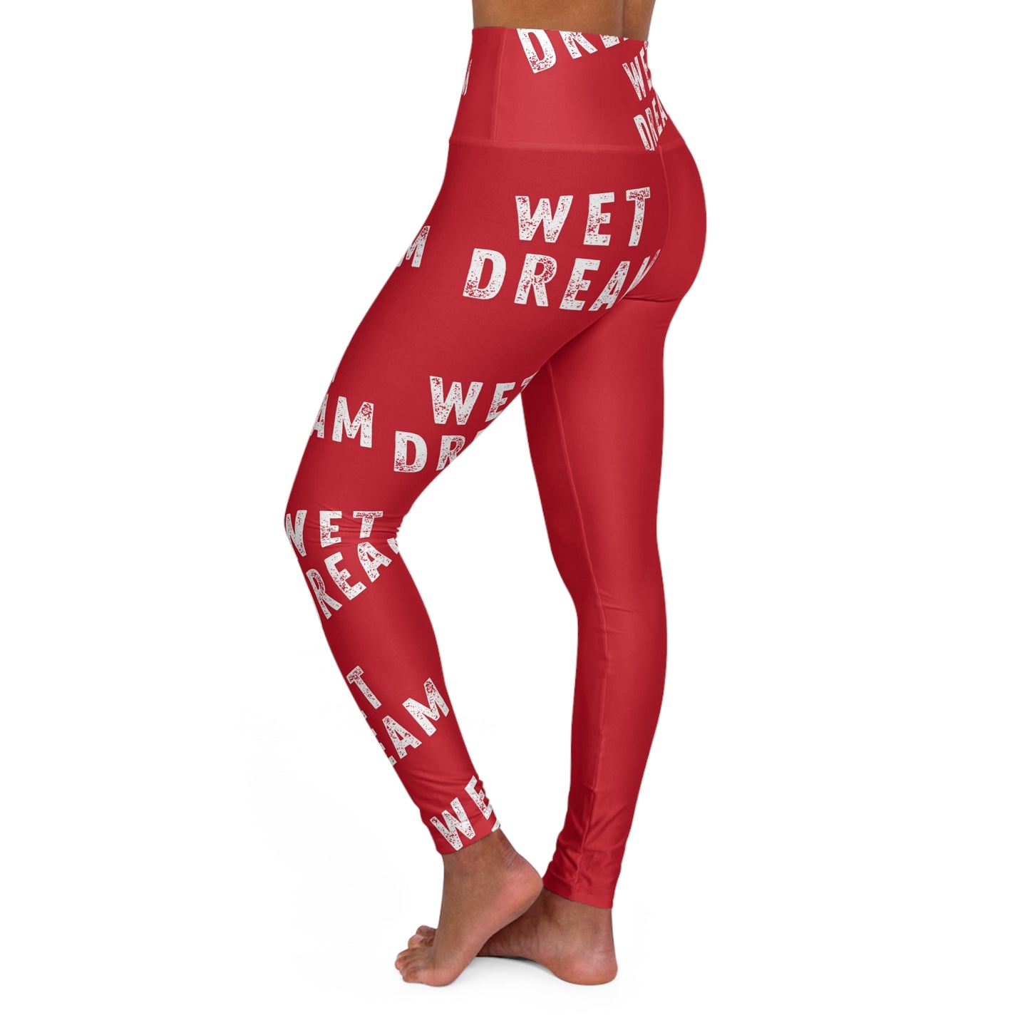 HIGH WAIST WET DREAM LEGGINGS (DRKRED)