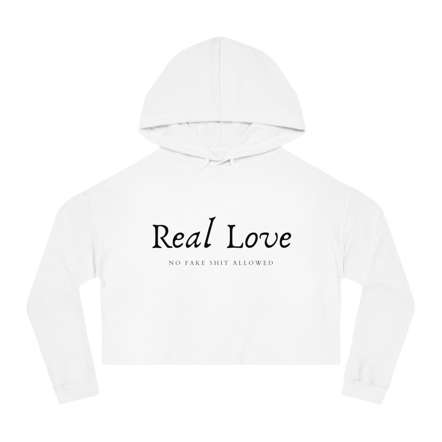 REAL LOVE CROPPED HOODIE