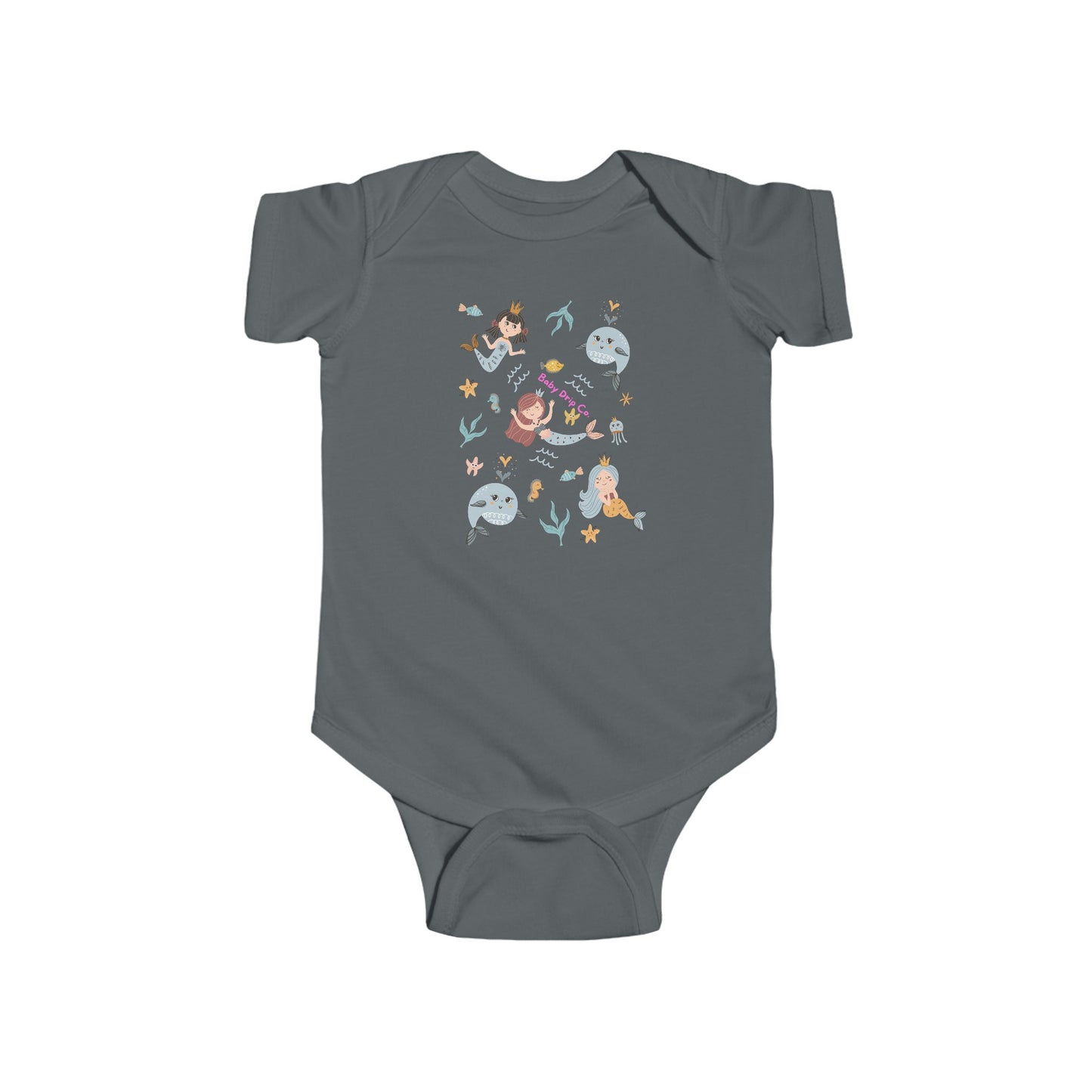 MERMAID & FRIENDS INFANT ONESIE