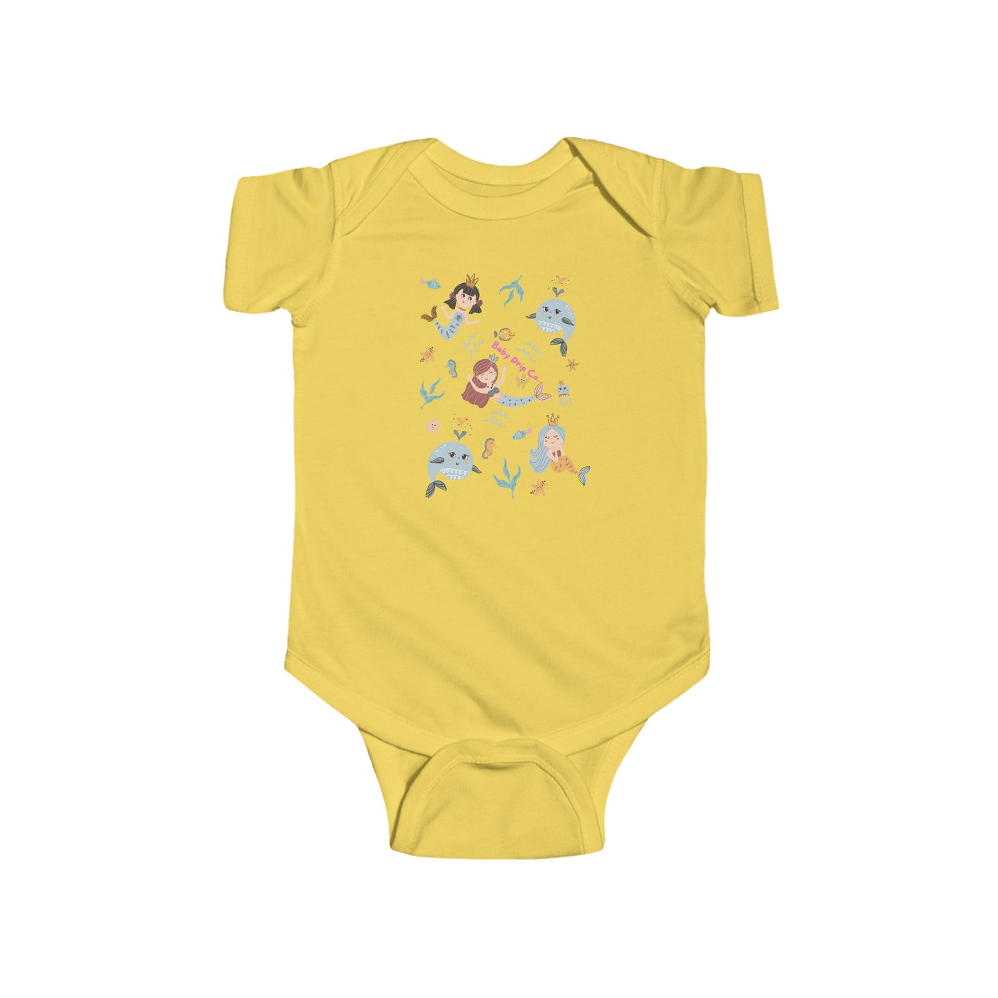 MERMAID & FRIENDS INFANT ONESIE