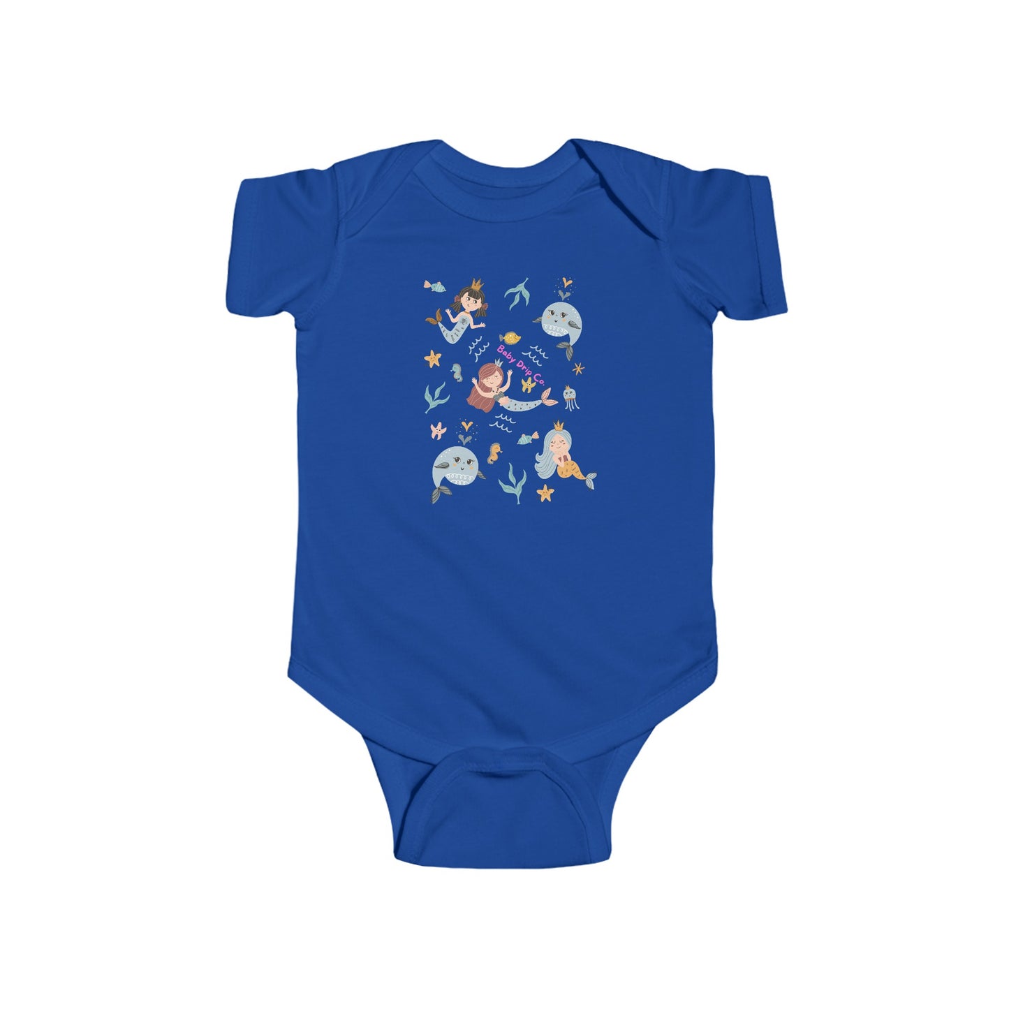 MERMAID & FRIENDS INFANT ONESIE
