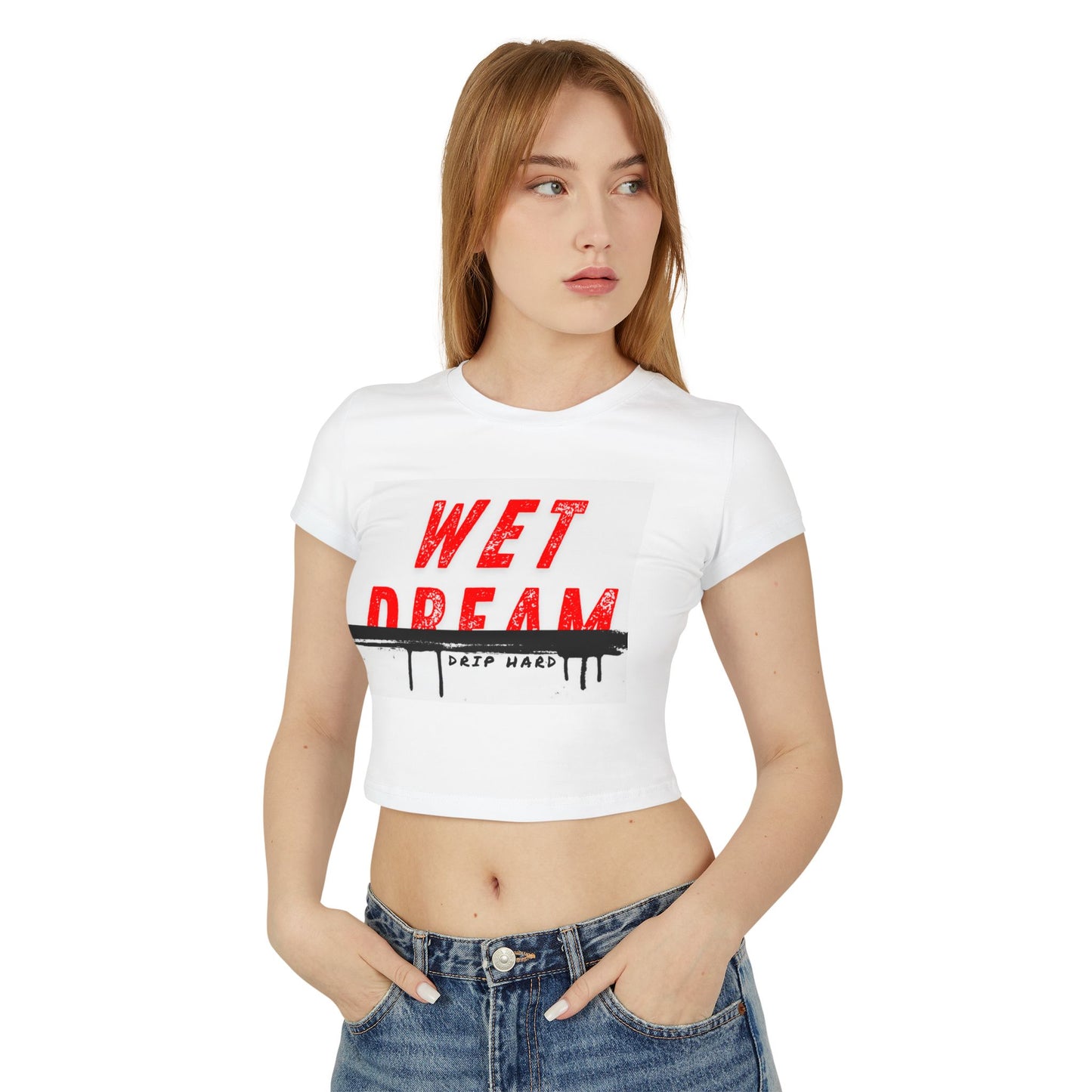 DRIP HARD WET DREAM FITTED CROP TOP