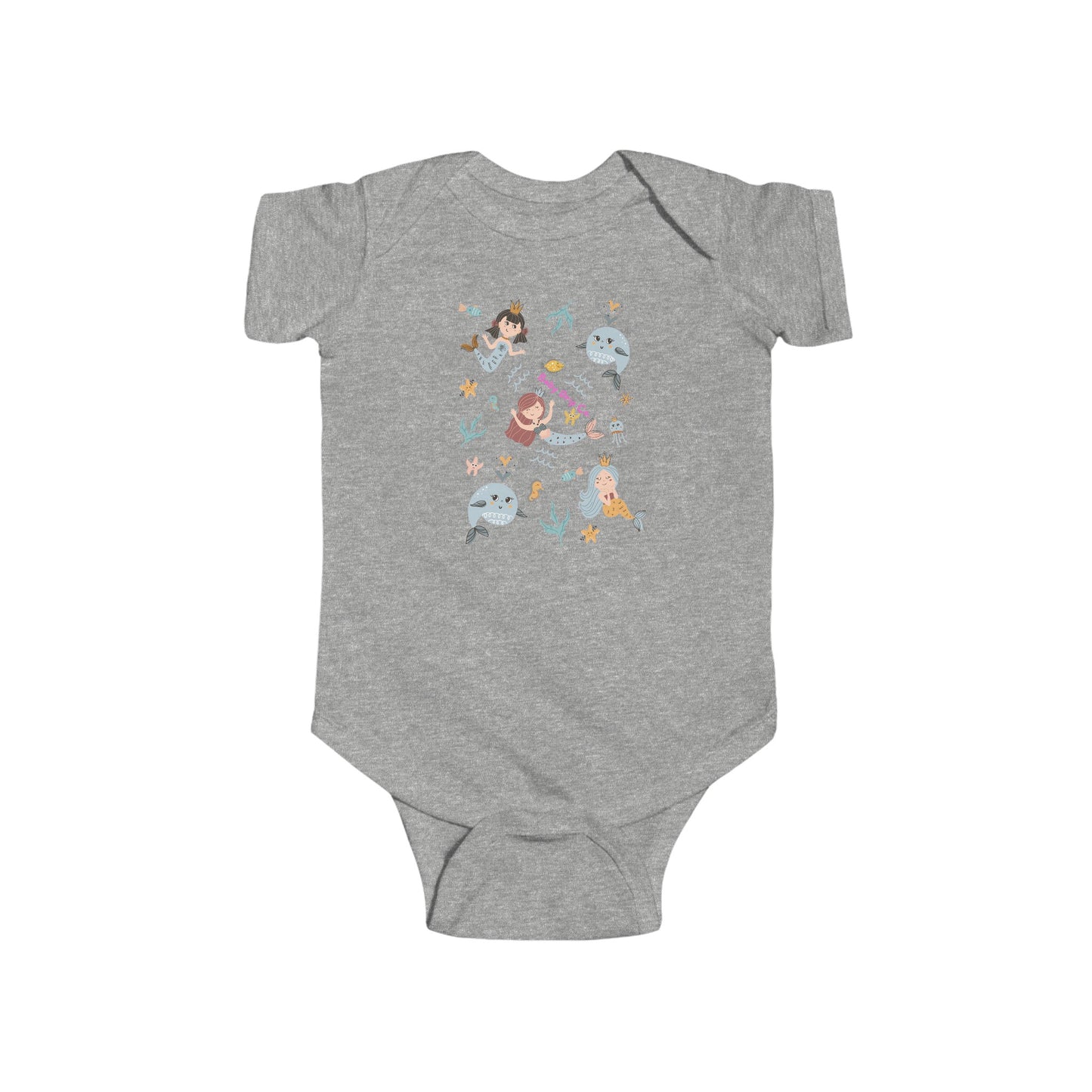 MERMAID & FRIENDS INFANT ONESIE