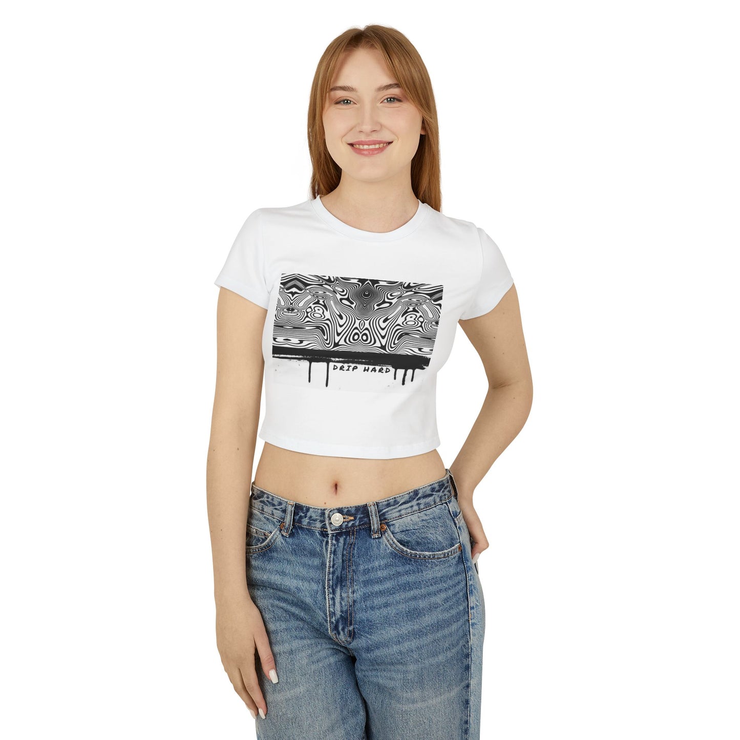 DRIP HARD OIL SPILL FITTED CROP TOP