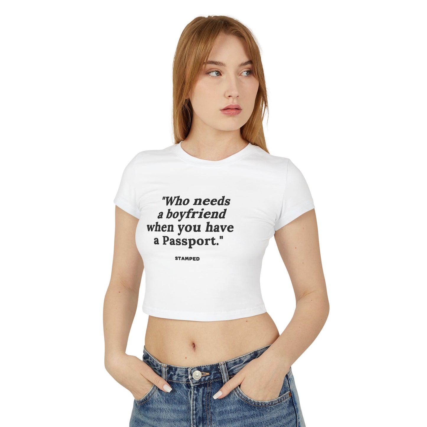 PASSPORT STAMPED CROP TOP