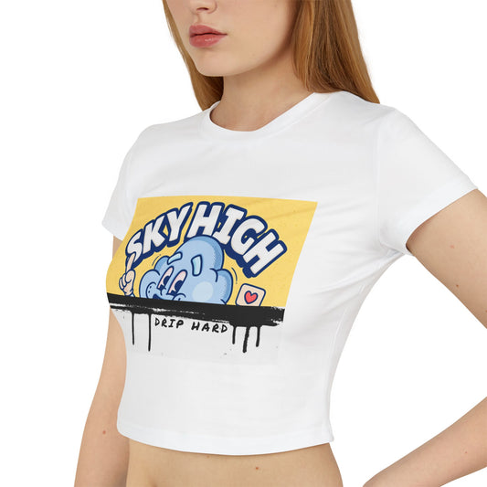 DRIP HARD SKY HIGH FITTED CROP TOP