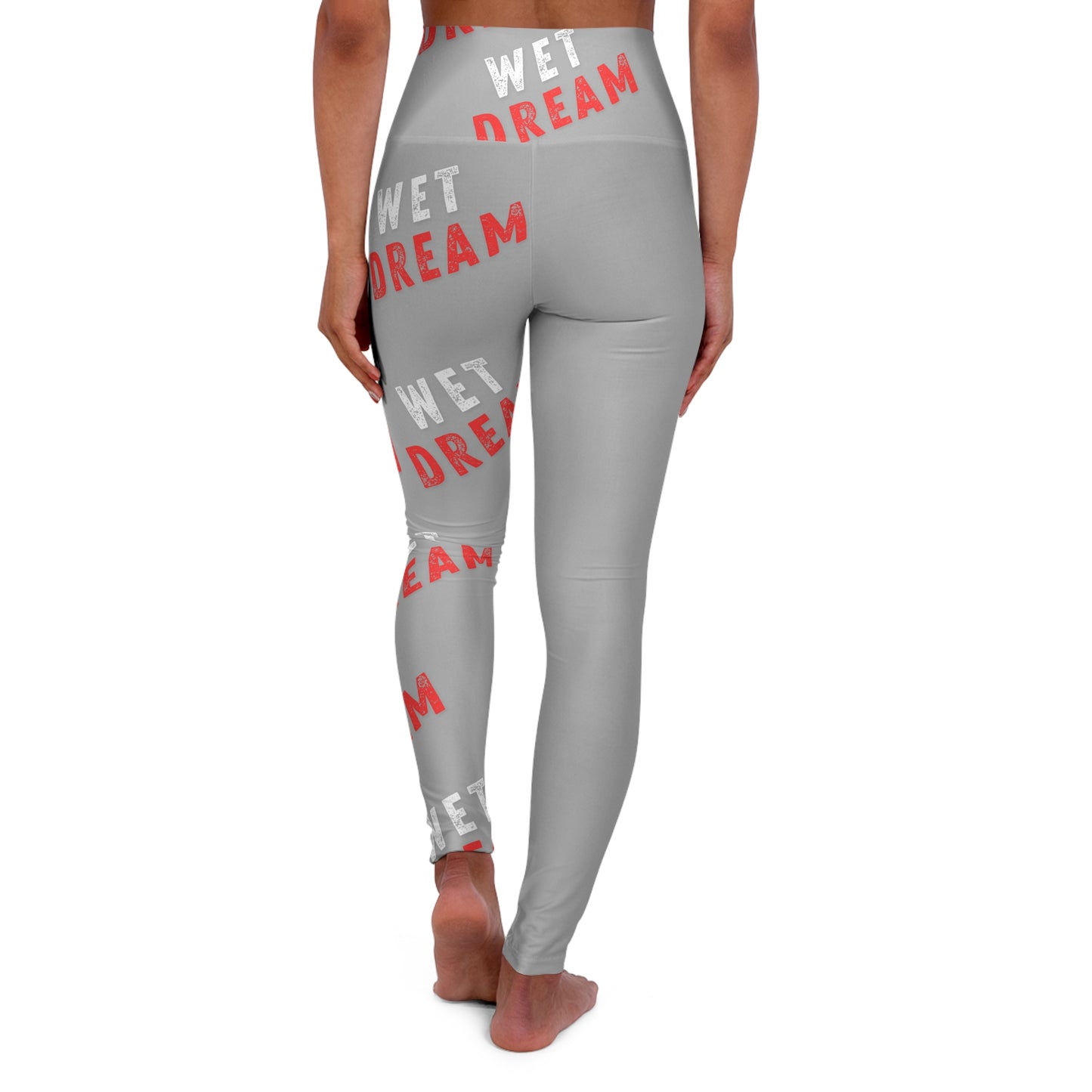 HIGH WAIST WET DREAM LEGGINGS (GRY/WHT/RED)