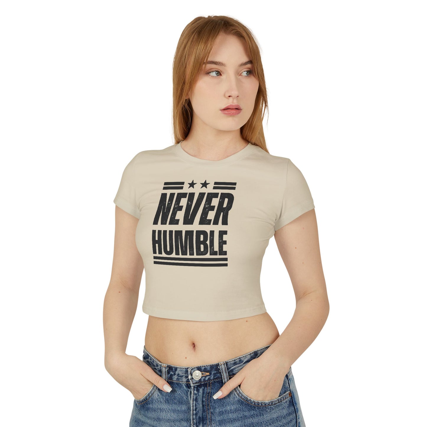 NEVER HUMBLE CROP TOP