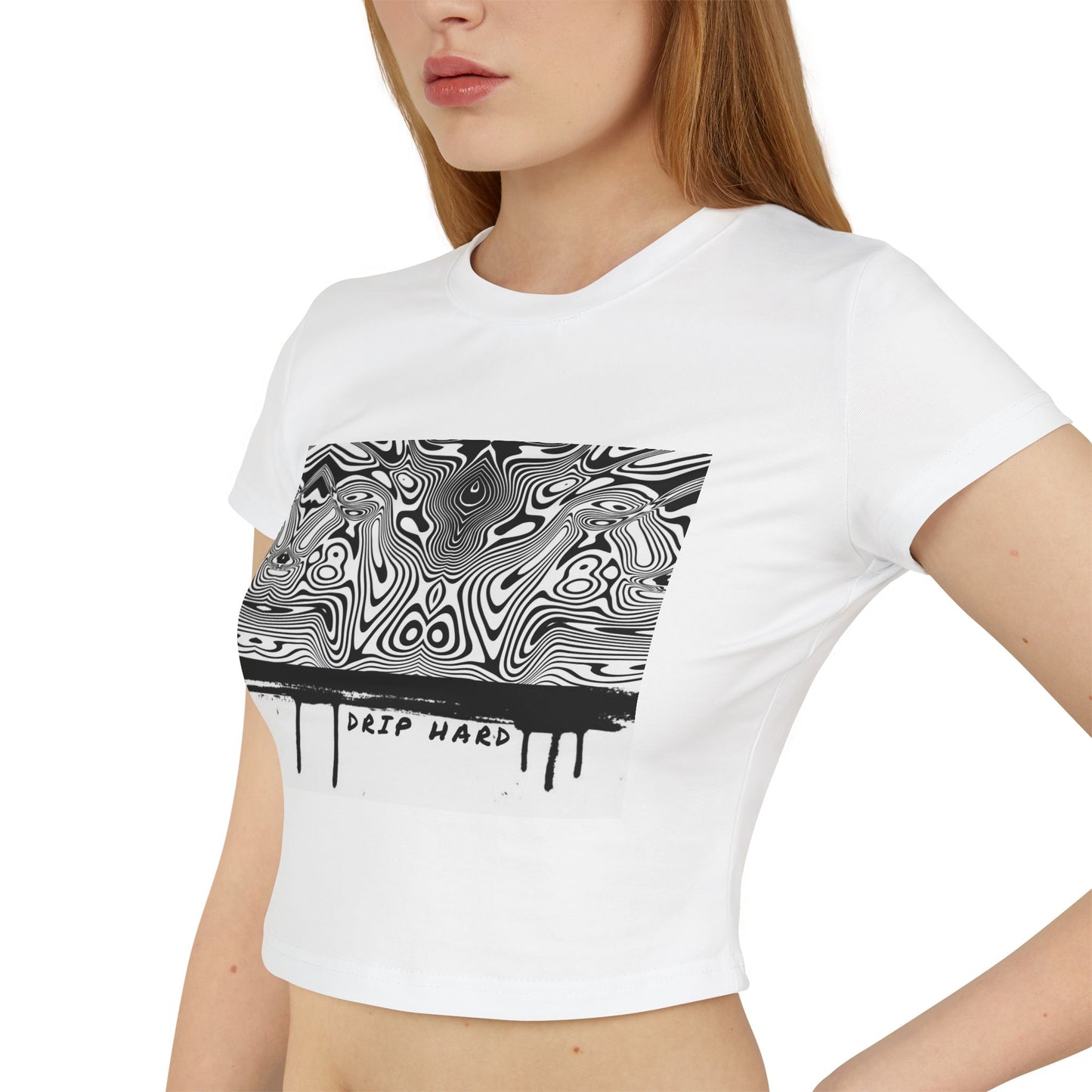 DRIP HARD OIL SPILL FITTED CROP TOP