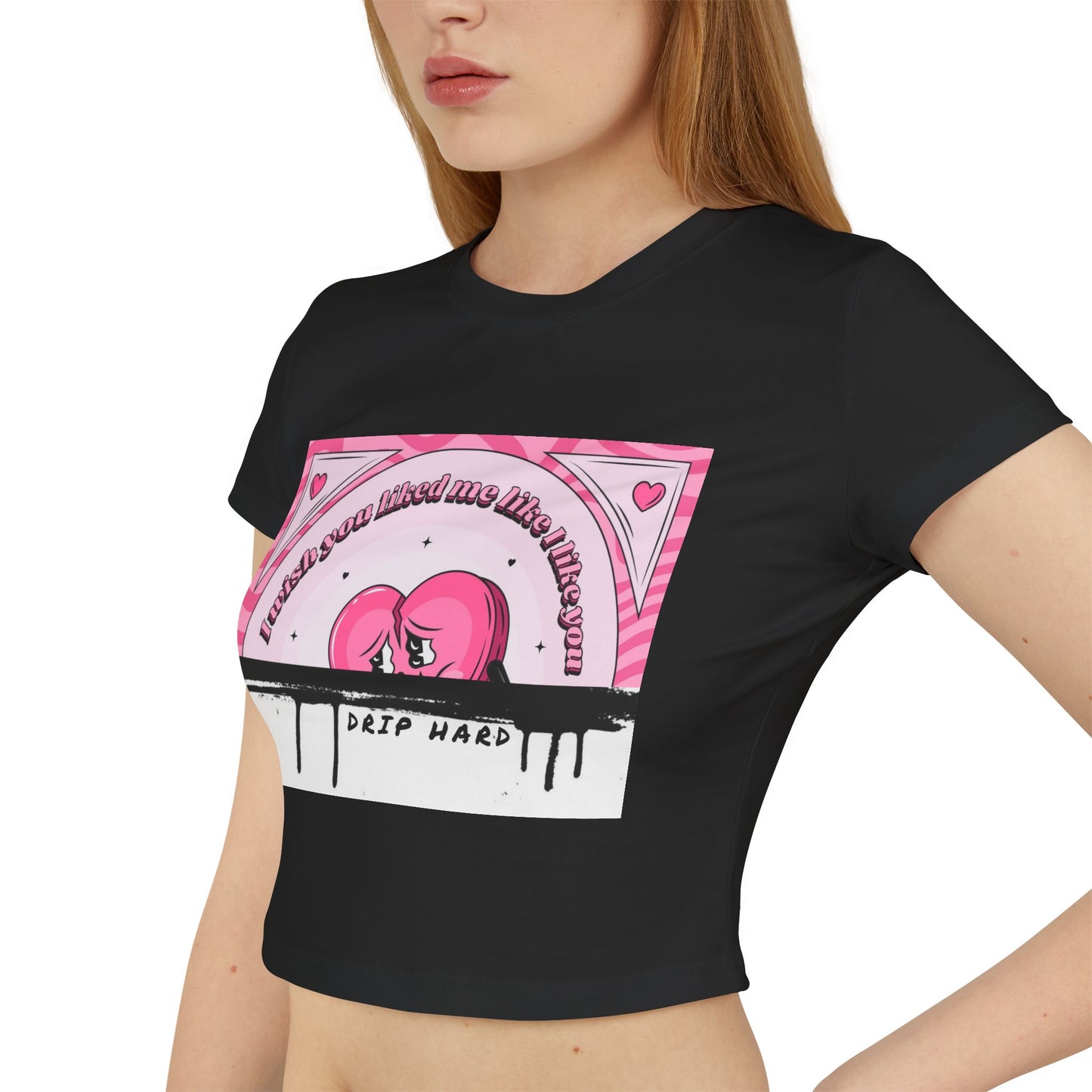 DRIP HARD LIKE ME FITTED CROP TOP