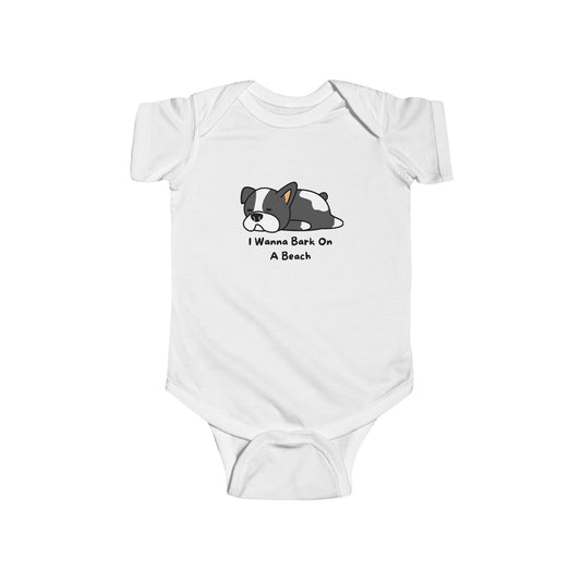 BARK ON A BEACH INFANT ONESIE